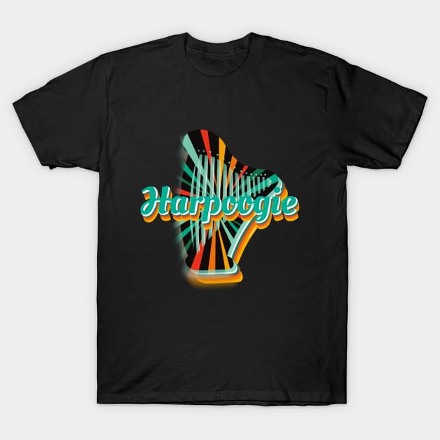 Harpoogie Retro Green T-Shirt by SherringenergyTeez